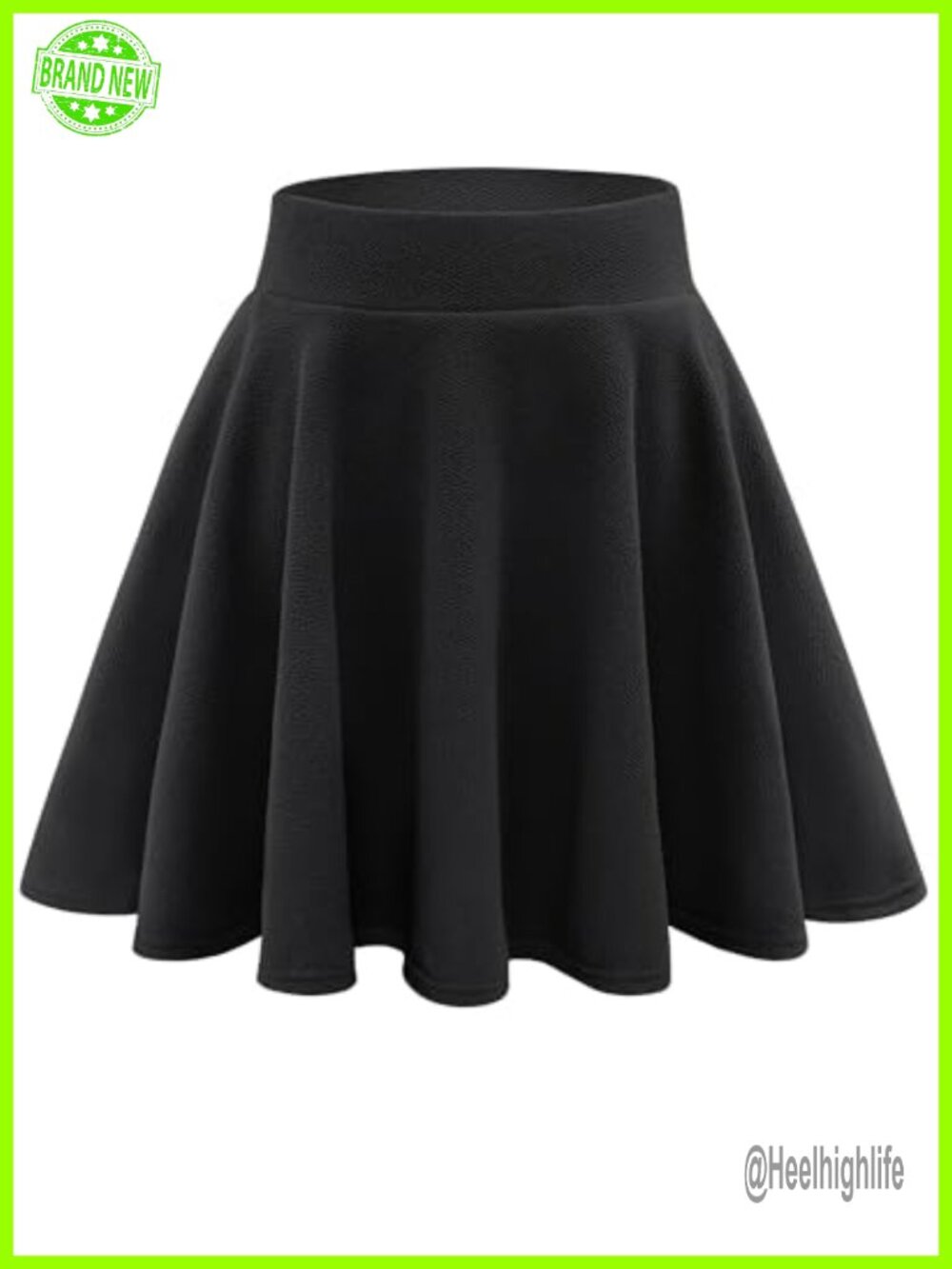Women's Skort Flared A-Line High Waisted Skirts with Built-in Shorts